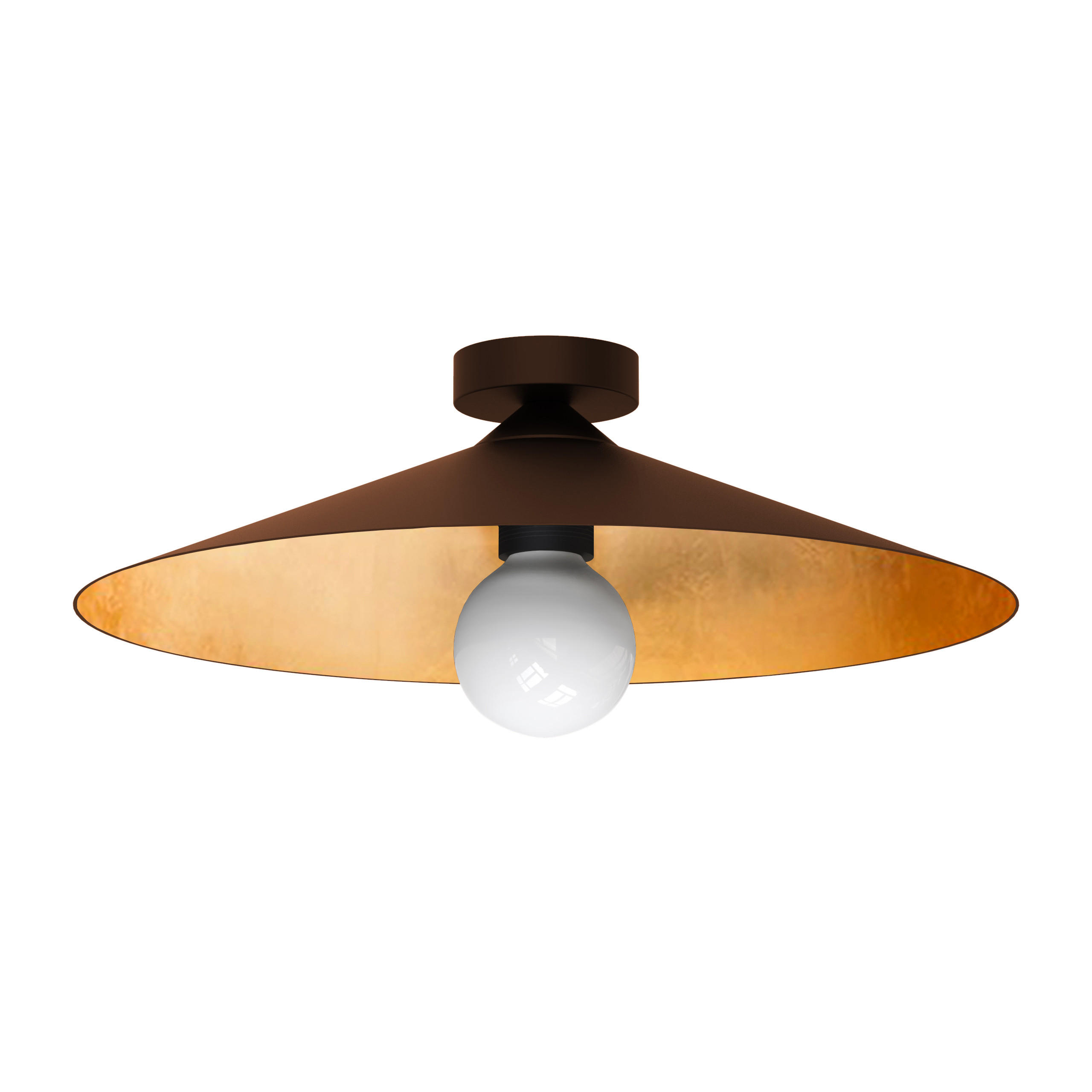 DECKENLEUCHTE - Goldfarben, Metall (40/40/14cm) - Lumicom