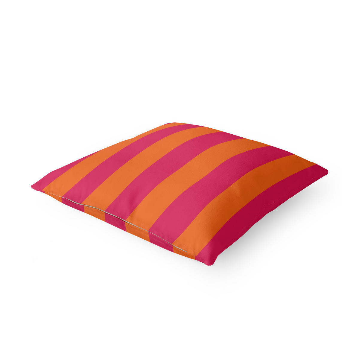 DEKOKISSEN PopArt Sommer Streifen Pink Orange 40/40 cm - Pink, Textil (40/40/10cm) - Bilderwelten