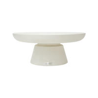 COUCHTISCH KYLIX Klein Betonoptik 66 x 66 x 35 cm - Creme, Naturmaterialien (66/66/35cm) - Elementi