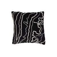 DEKOKISSEN Castro Schwarz 45/45/10 cm - Schwarz, Textil (45/45cm) - Light & Living