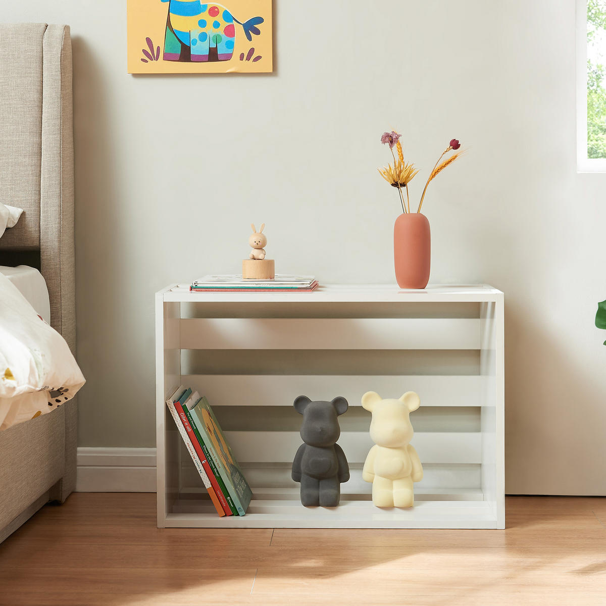 BEISTELLTISCH Rønde - Weiß, Holzwerkstoff (33/64/43cm) - [en.casa]