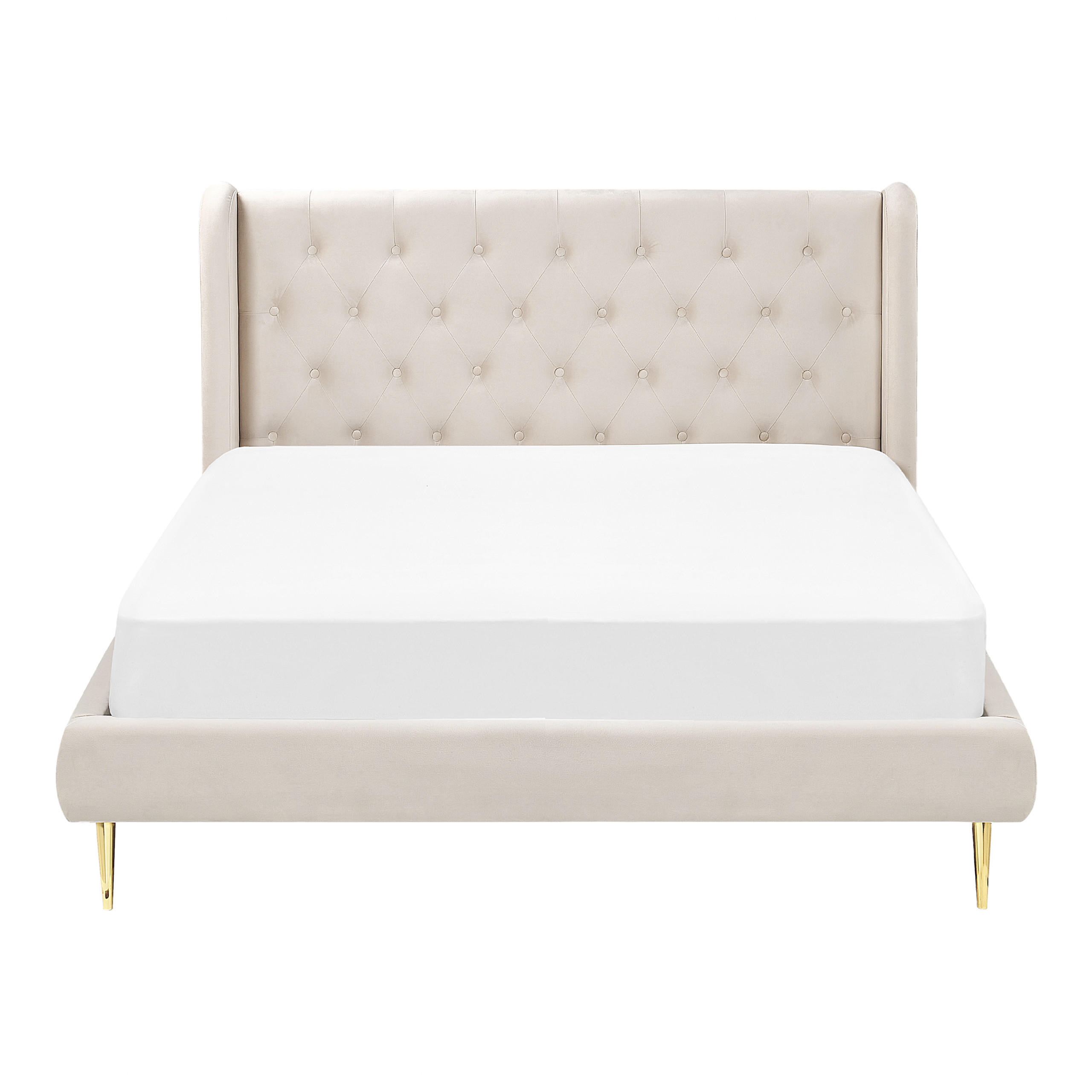 POLSTERBETT 140/200cm Beige Forbach - Beige, Textil (140/200cm) - Beliani