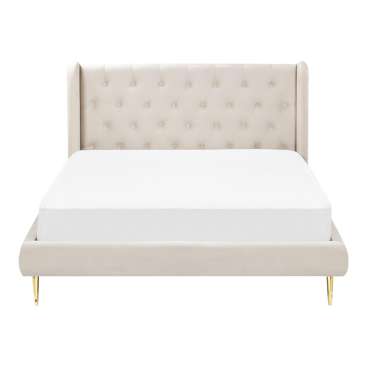 POLSTERBETT 140/200cm Beige Forbach - Beige, Textil (140/200cm) - Beliani