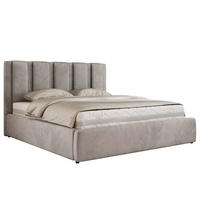 POLSTERBETT SAVINO CLASSIC 160/200 - Hellgrau Velvet - ohne Matratze - Hellgrau, Textil (160/200cm) - MKS