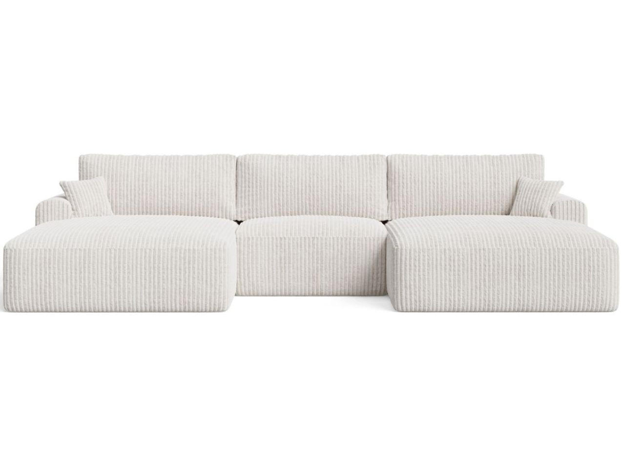 ECKSOFA U Serene Creme - Creme, Holz/Textil (391/145cm) - Graingold