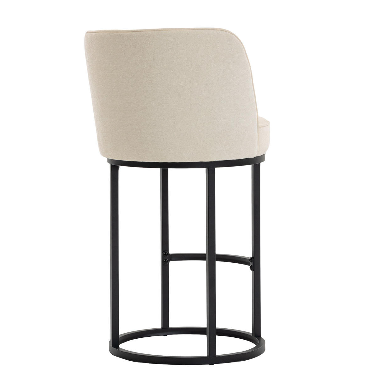 BARHOCKER,2ER-SET,ARMLOSE Barstühle,Küchenstühle,Bistrohocker,Leinen,Beige - Beige, Textil (46.5/88.5/43cm) - LVHOM