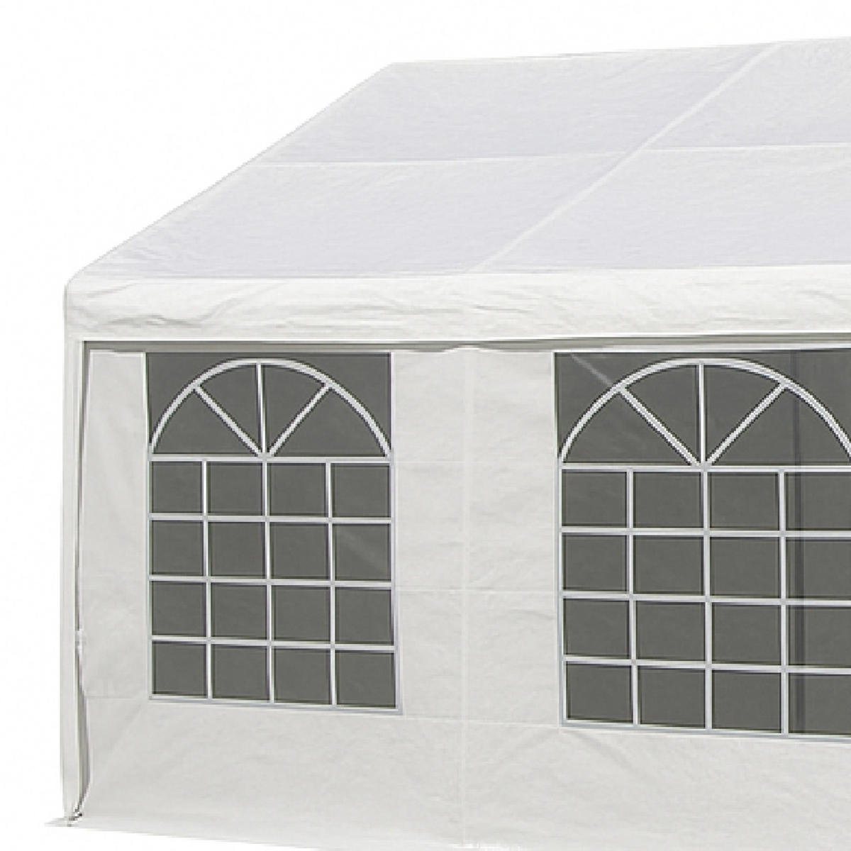 DACHPLANE Livingston - Zeltabdeckung für 4x10 Meter, PE weiss 180gr/m². BxTxH: 1000x400x310 cm - Weiß, Kunststoff (1000/0.3/400cm) - TPFGarden