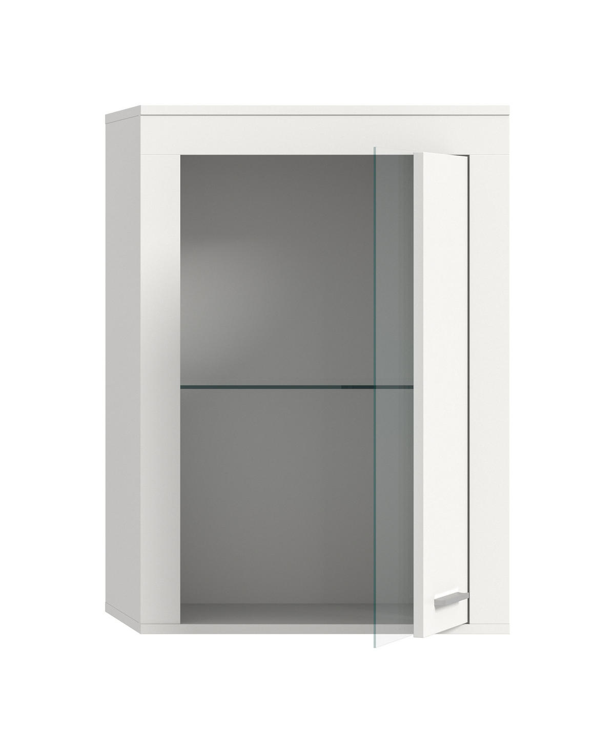 VITRINE JAM (B/H/T: ca. 60/86/35 cm) in weiß/weiß - Weiß, Holzwerkstoff (60/86/35cm)