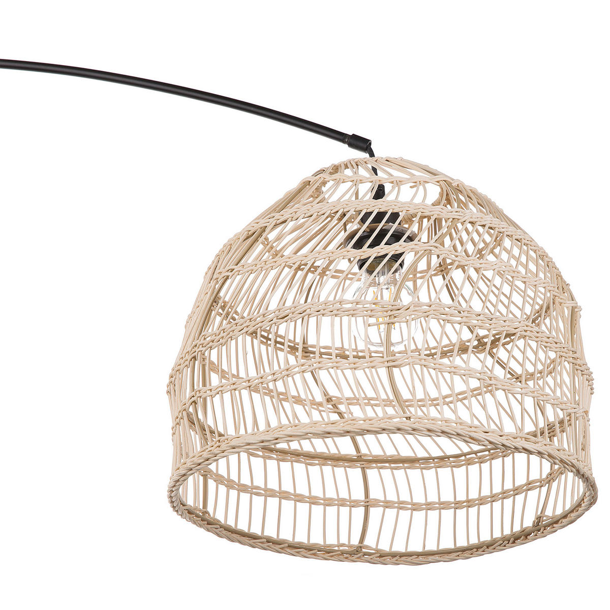 STEHLAMPE Guaviare 130/33/195 cm - Beige, Naturmaterialen (130/33/195cm) - Beliani
