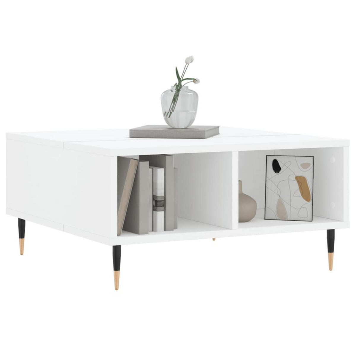 COUCHTISCH Weiß 60x60x30 cm Holzwerkstoff - Weiß, Holzwerkstoff (60/60/30cm) - furnicato