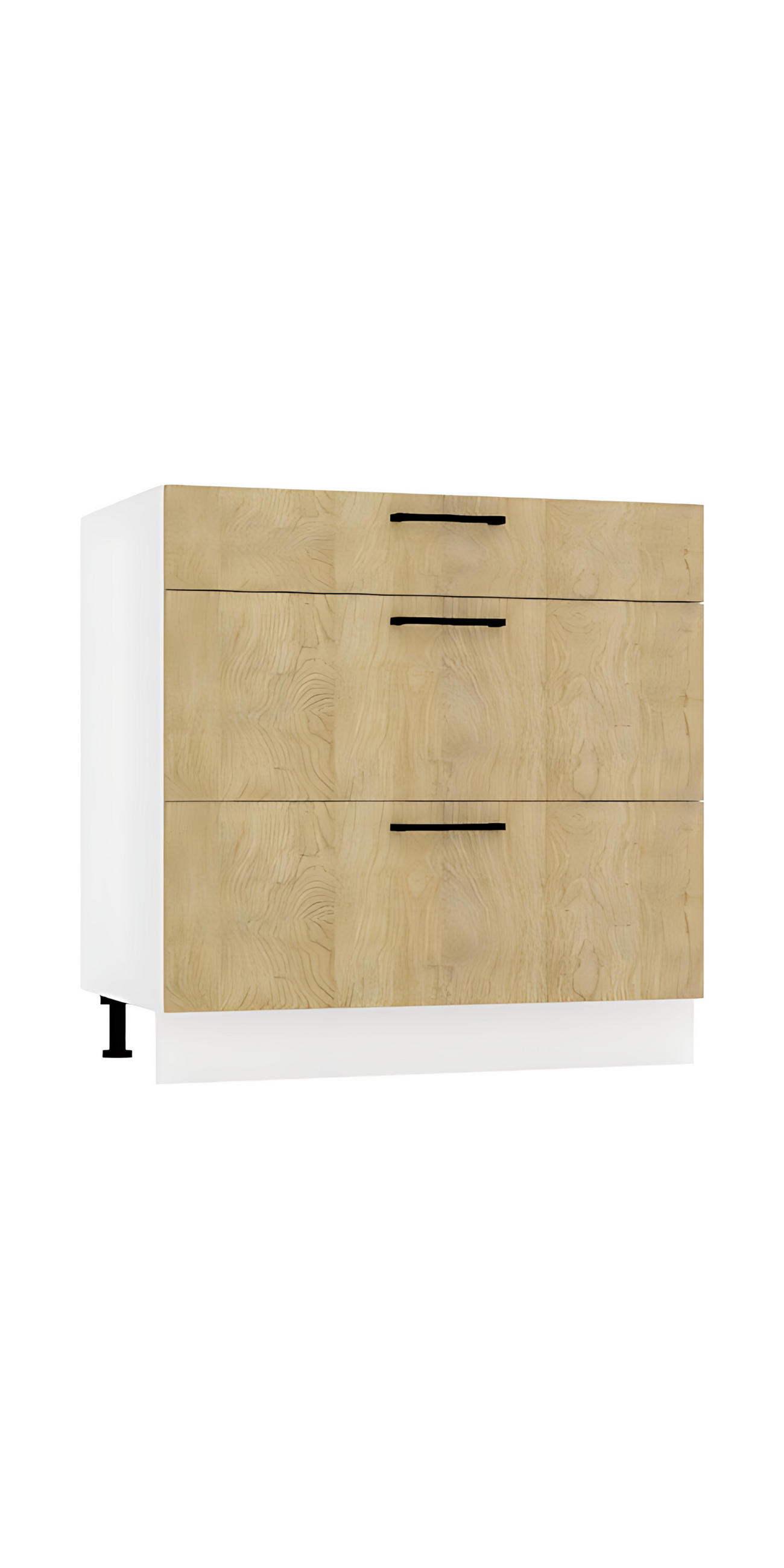 UNTERSCHRANK D80S3 - Dnoria - 3 Schubladen für effiziente Organisation - Eiche Artisan, Holz/Metall (80/82/52.4cm) - ROYAL24_MARKT