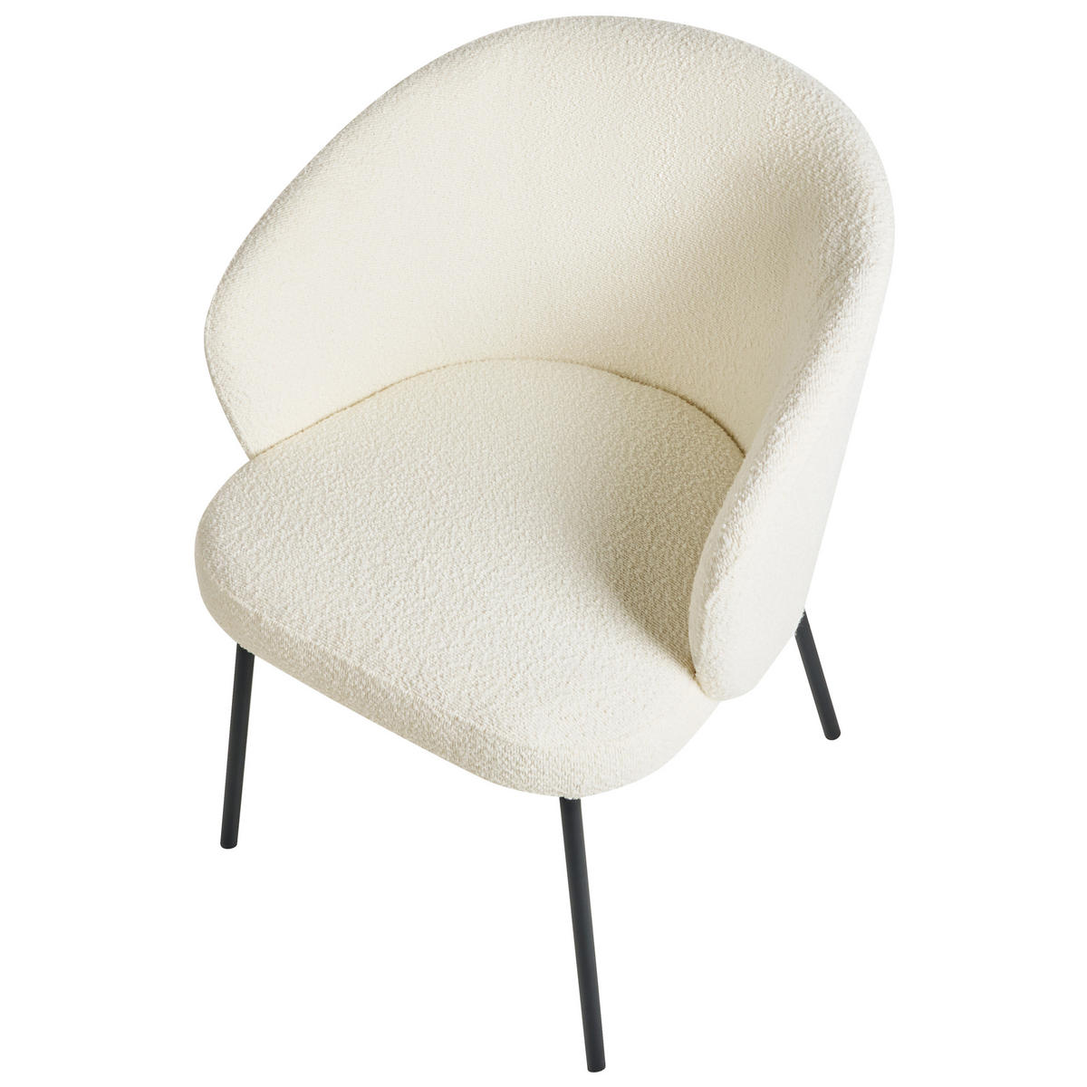 ESSZIMMERSTUHL 2er-Set Hellbeige Ludden - Beige/Schwarz, Textil (54/82/62cm) - Beliani