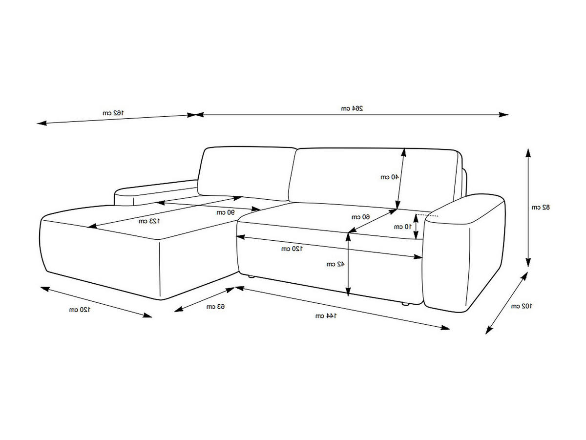SCHLAFSOFA - 4 Personen - Stoff - Bordeaux - - Bordeaux, Textil (264/87/162cm) - Vente-Unique