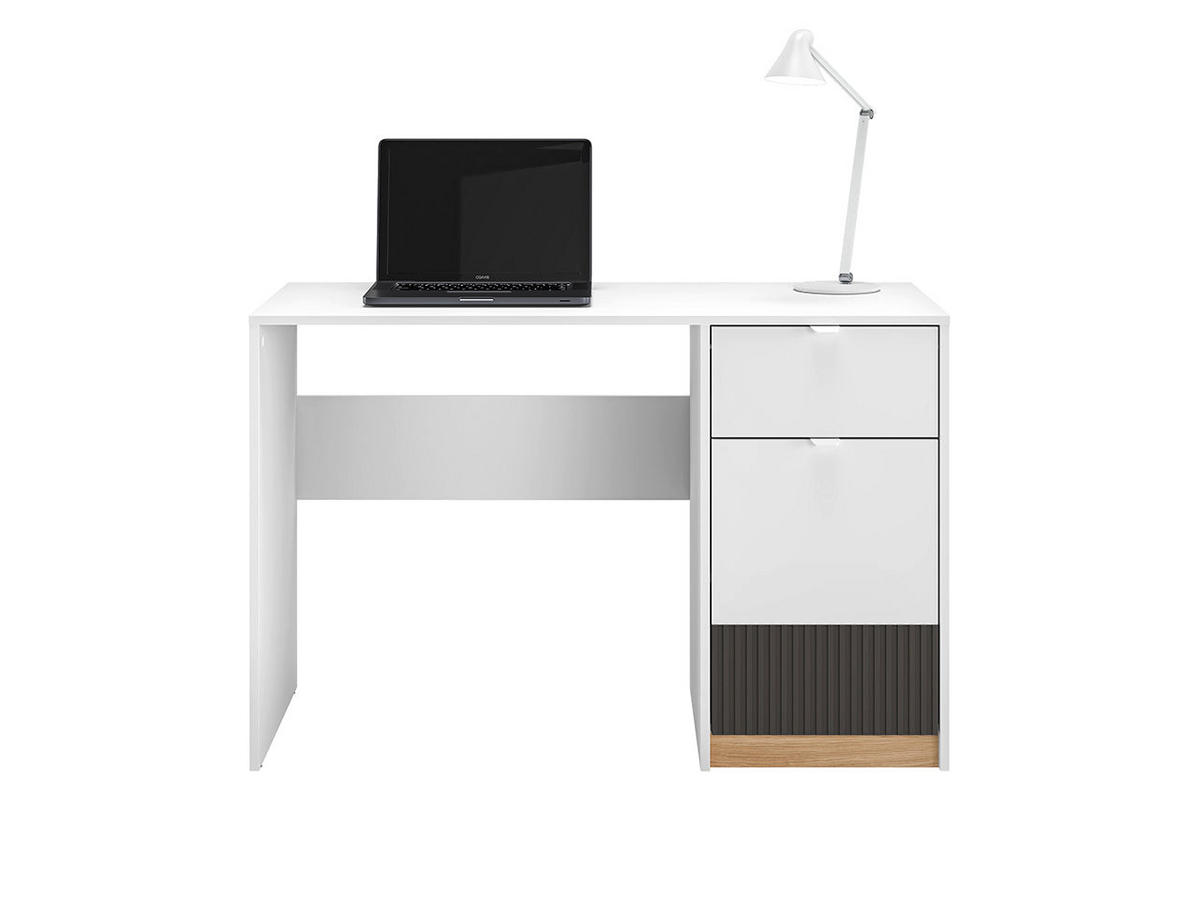 SCHREIBTISCH – 55 x 120 cm – Torino – Weiß - Weiß, Holzwerkstoff (55/120/79cm) - hi-markt