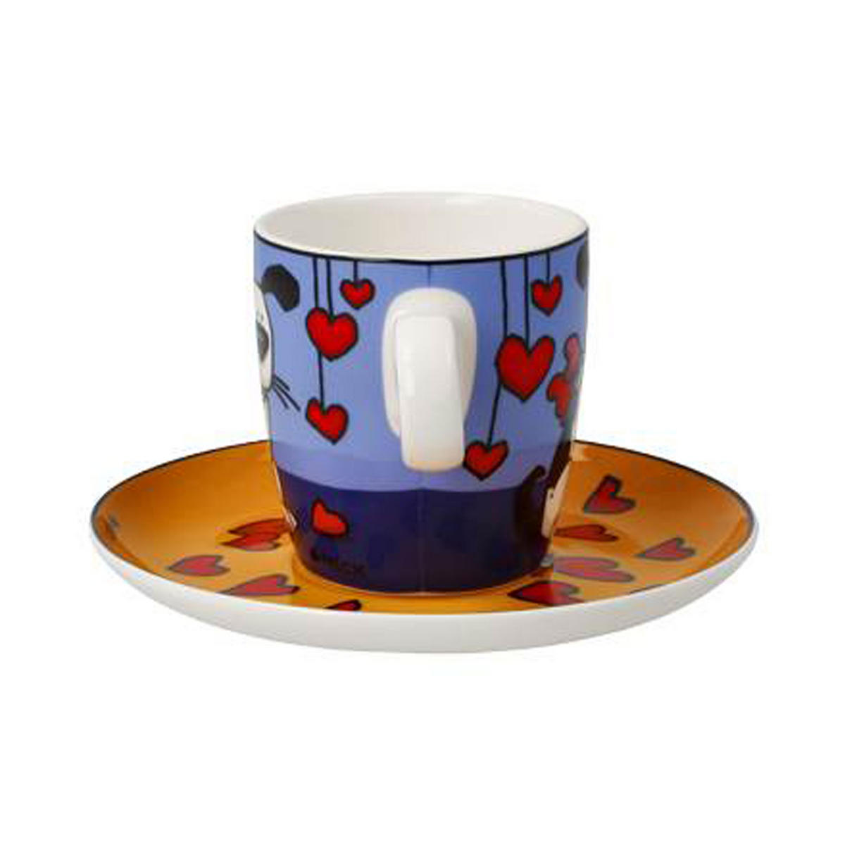 ESPRESSOTASSE Ed Heck -Love Dog, Fine Bone China - Multicolor, Keramik (0.1L) - Goebel