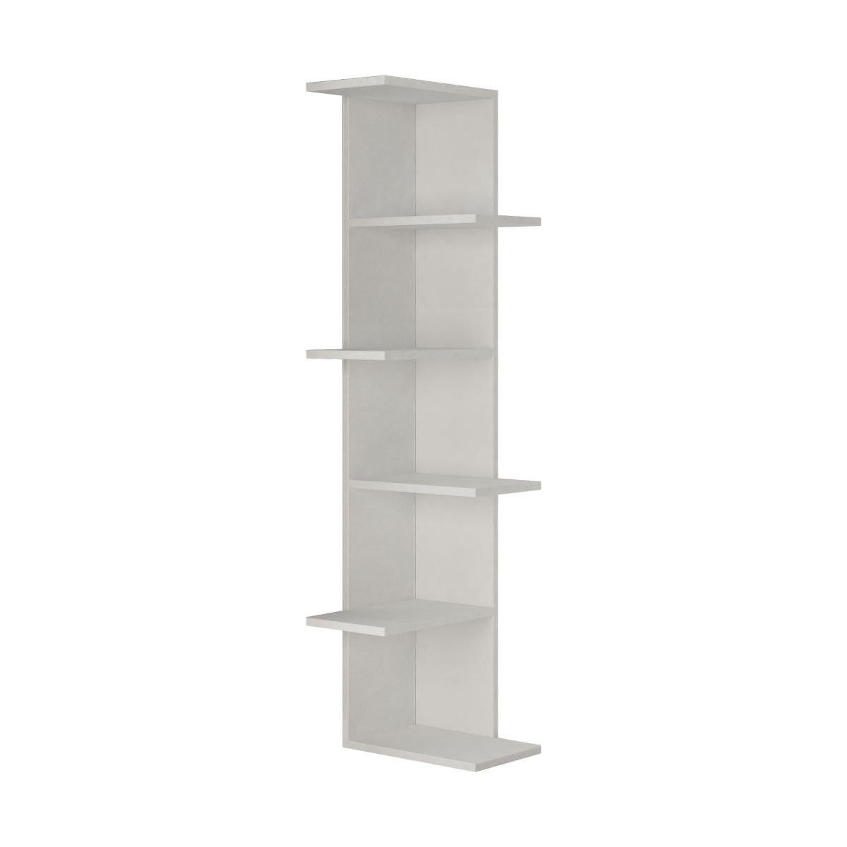 ECKREGAL 6 Regale weiß H141 cm - Saso - Weiß, Holzwerkstoff (24/141/37cm) - Calicosy