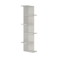 ECKREGAL 6 Regale weiß H141 cm - Saso - Weiß, Holzwerkstoff (24/141/37cm) - Calicosy