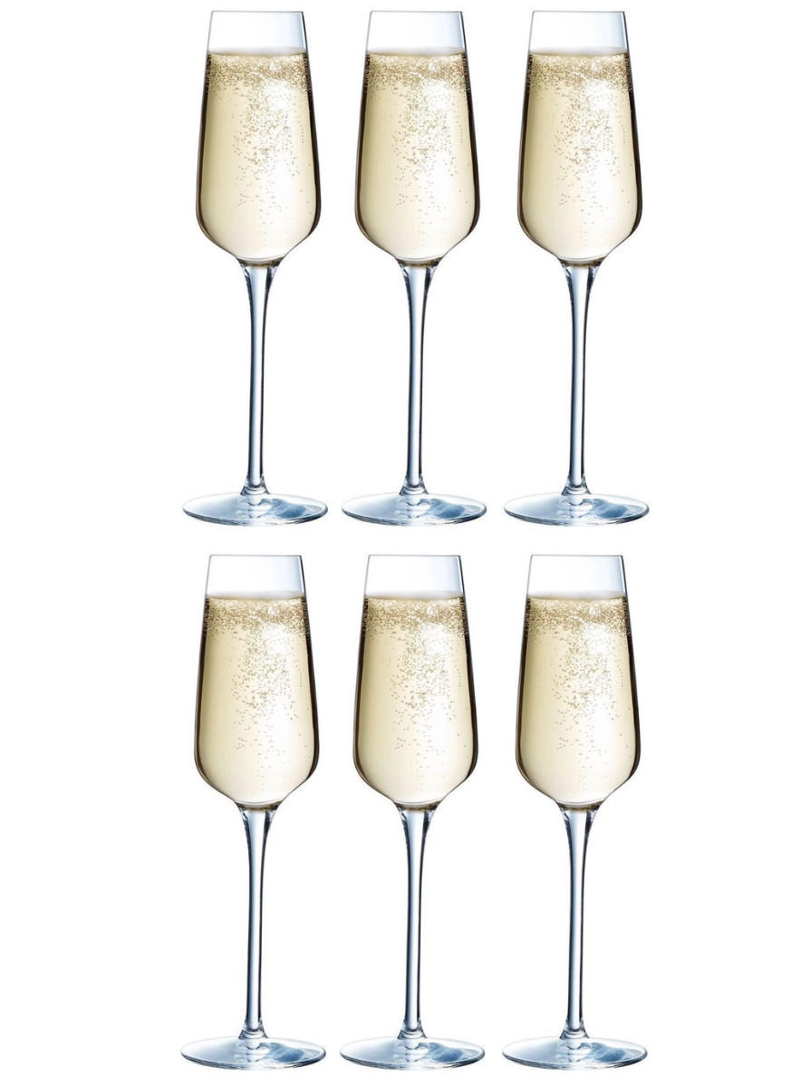 CHAMPAGNERGLAS Champagnergläser Sublym Flute 210 ml - 6 Stücke - Transparent, Glas (0.21L)