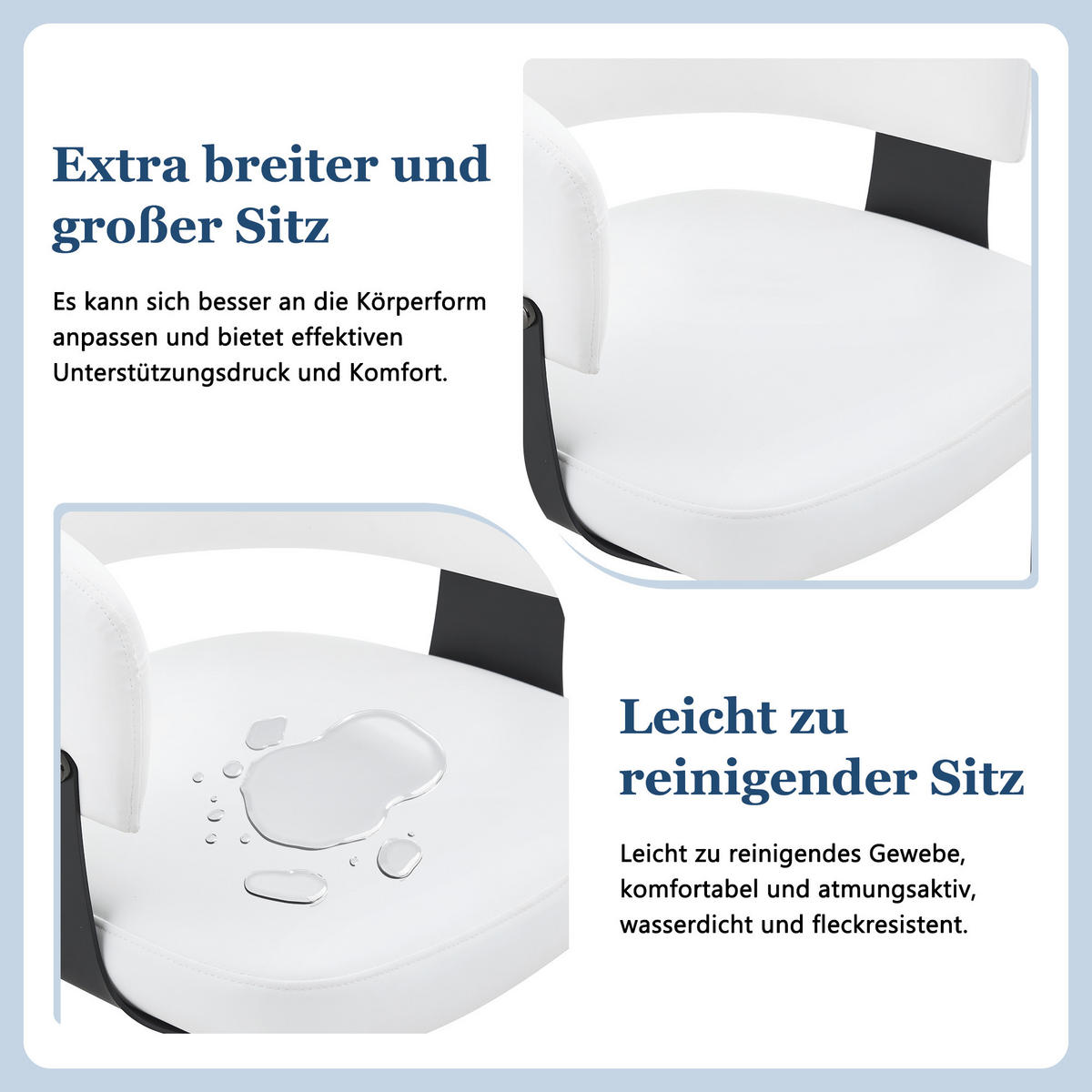 ARMLEHNSTUHL-SET DE-36713 2 Stück im Mid-Century-Modern-Stil Weiß - Weiß, Metall (48/77.3/46.5cm) - ComfortXL