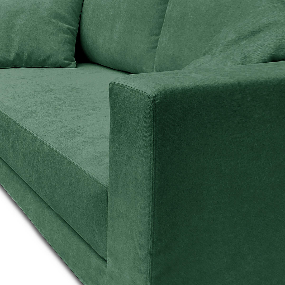 3-SITZER SOFA mit Wechselbezug - Webstoff - Grün, Textil (245/63/122cm) - home24
