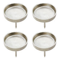 KERZENPICK (4er-Set) Advent - Silberfarben, Metall (8/6/8cm) - Butlers