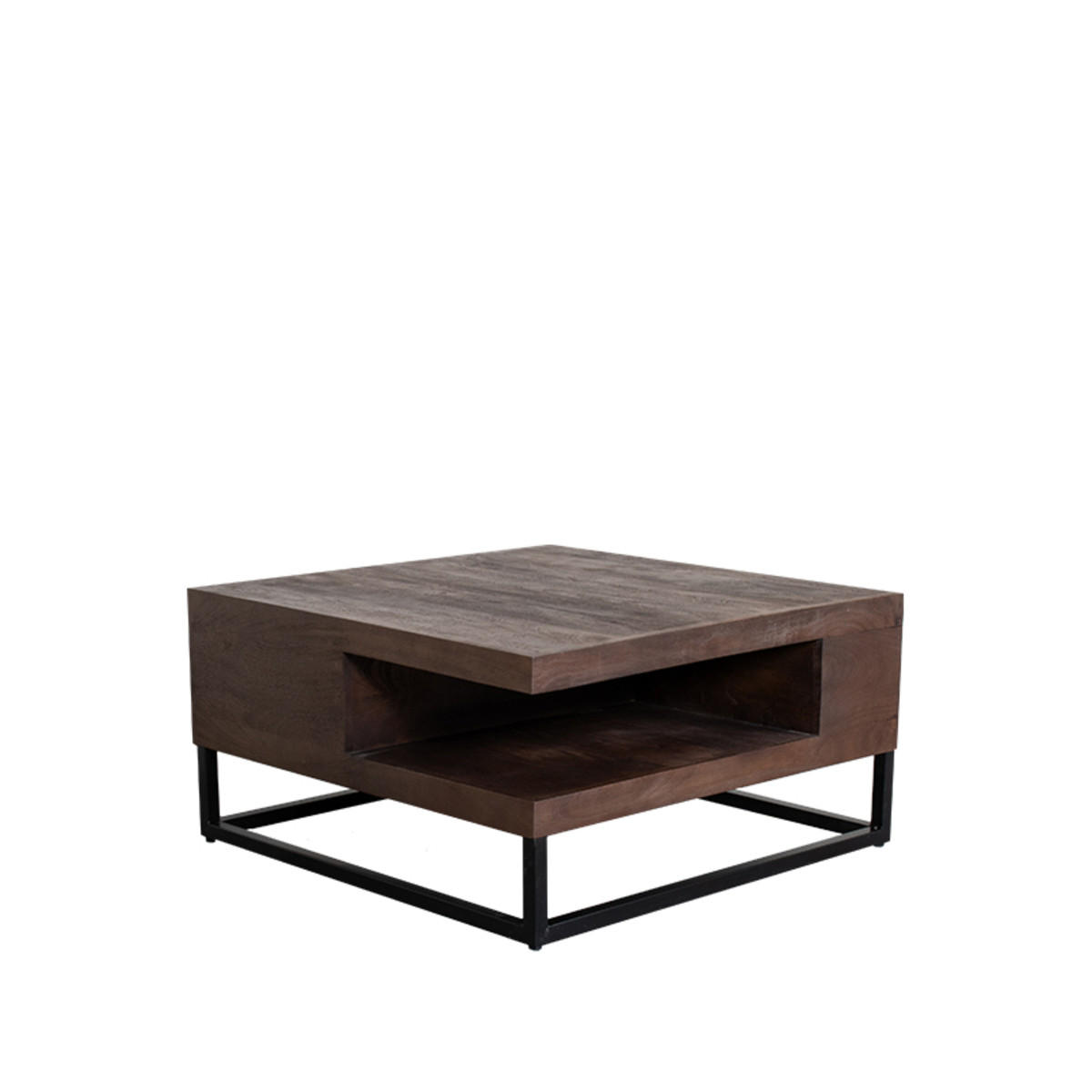 COUCHTISCH Cube Braun 80/80/40 cm - Braun, Holz (80/80/40cm) - LABEL51