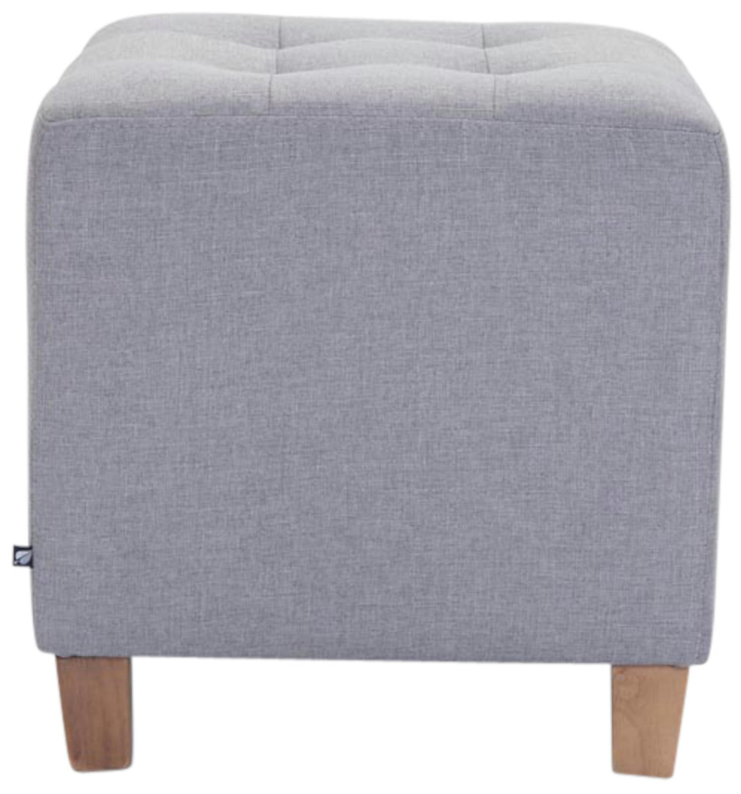 SITZWÜRFEL 2er Set Stoff hellgrau - Hellgrau, Holz/Textil (45/46/45cm) - CLP