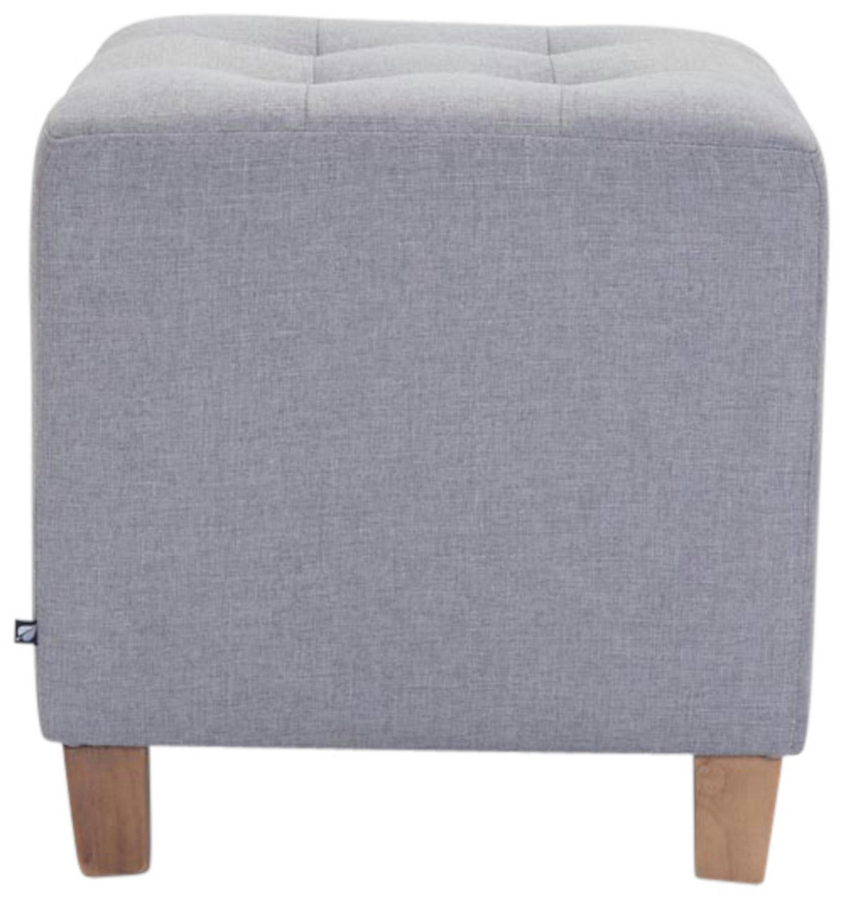 SITZWÜRFEL 2er Set Stoff hellgrau - Hellgrau, Holz/Textil (45/46/45cm) - CLP