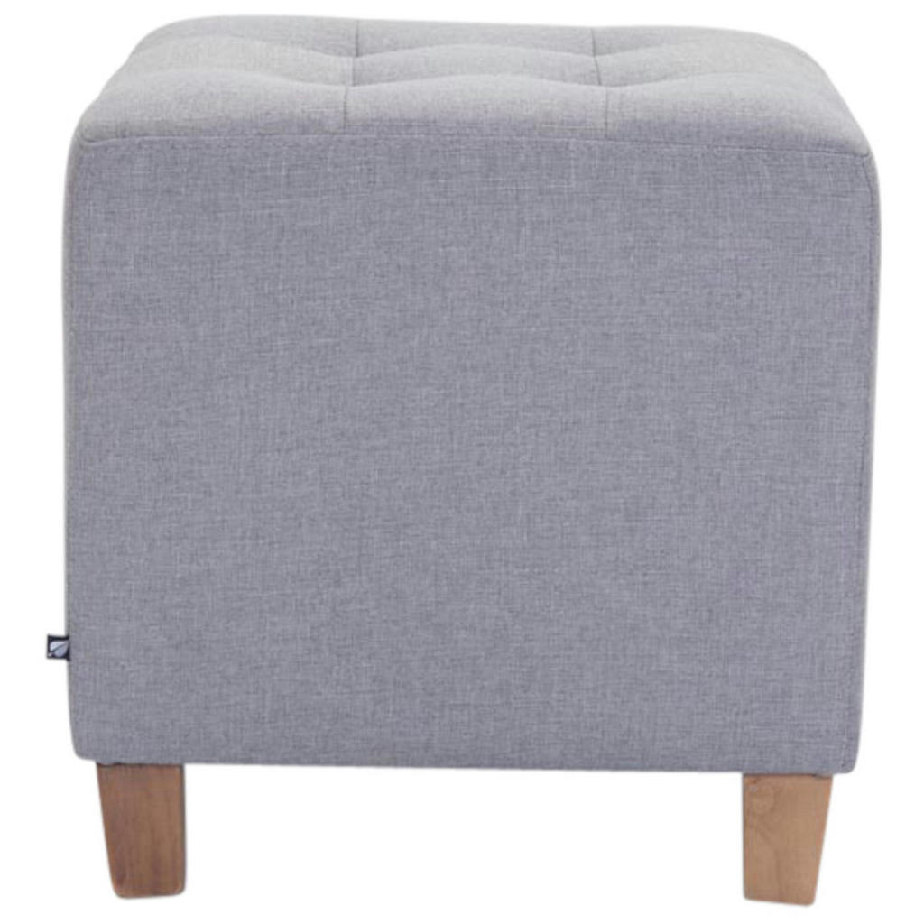 Thumbnail - CLP Sitzwürfel, Hellgrau, Textil, 45x46x45 cm, Wohnzimmer, Hocker, Sitzwürfel