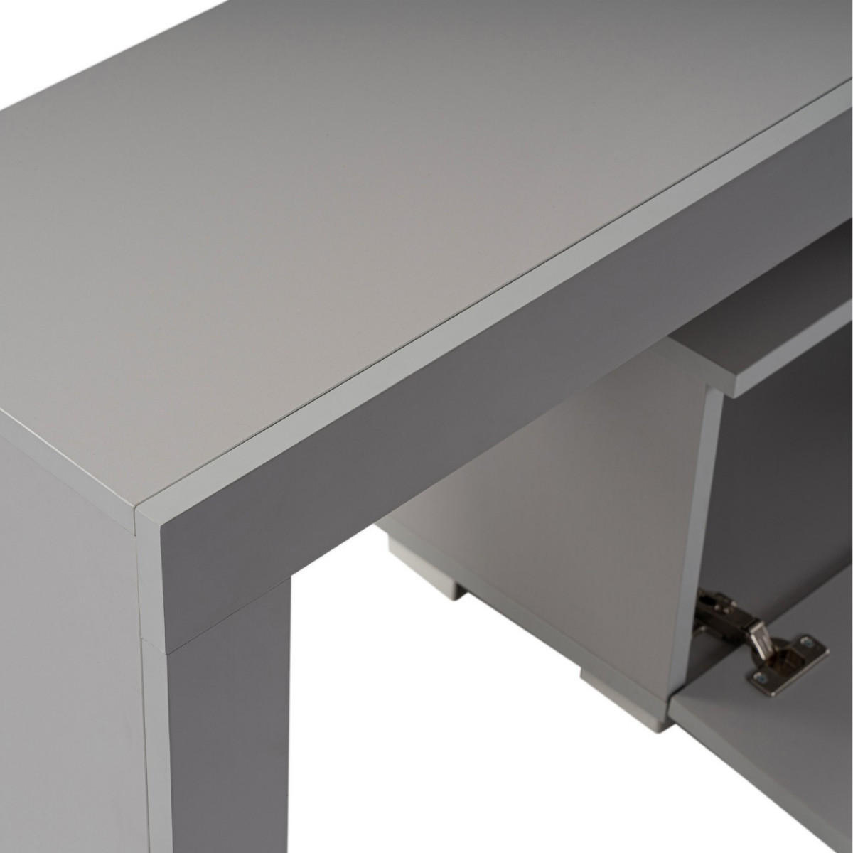 TV-MÖBEL mit 2 Klapptüren 180/31/50 cm - Grau, Holzwerkstoff (31.3/50/180cm) - Calicosy