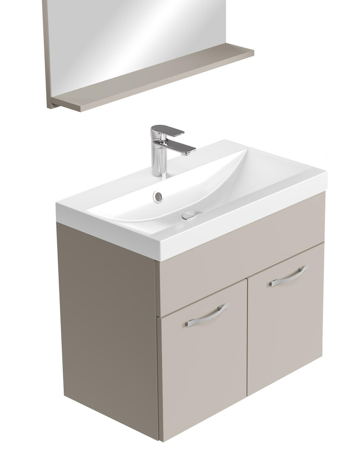 BADMÖBEL-SET Montreal 3 Teile Cashmere - 60 x 35 x 51 cm - Kaschmir, Holz (60/51/35cm) - Badplaats