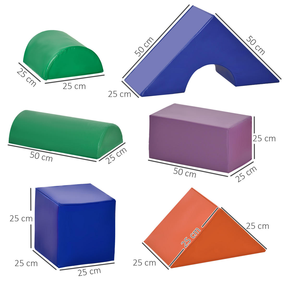 BAUSTEINSET - Multicolor, Kunststoff (25/25cm) - HOMCOM