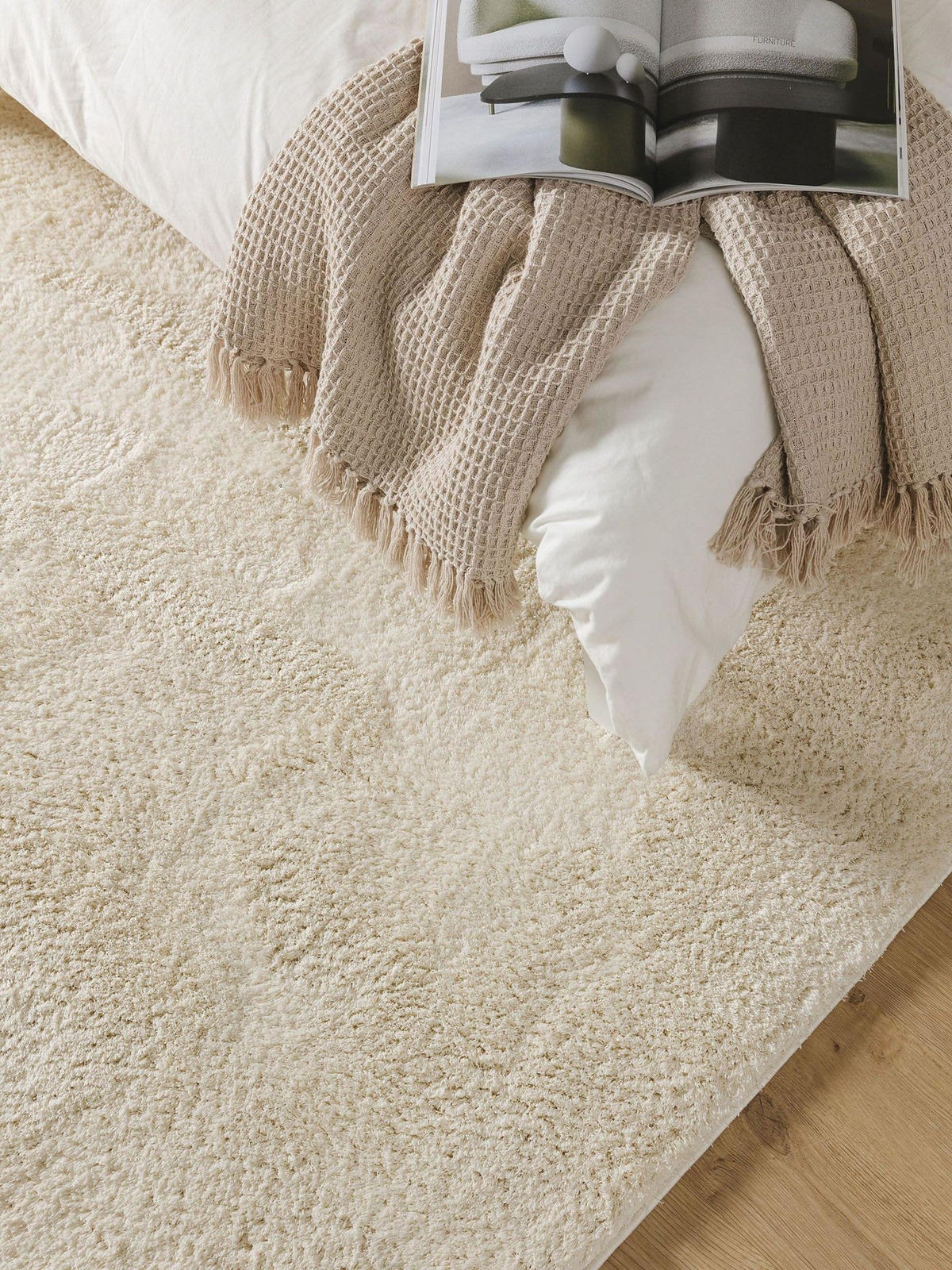 HOCHFLORTEPPICH Soda Weiß 160x230 cm - Weiß, Textil (160/1cm) - KUNSTLOFT