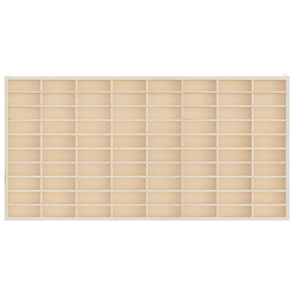 WANDREGAL mit 80 Fächern 80/4,5/40,5 cm aus Holz Max. Belastbarkeit 20 KG - Braun, Holz (80/40.5/4.5cm) - vidaXL