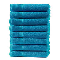HANDTUCH 50x100 cm Frottier Handtücher im 8er Set aus 100% Baumwolle, Türkis 500g/m2 - Türkis, Textil (50/100cm) - Carpe Sonno