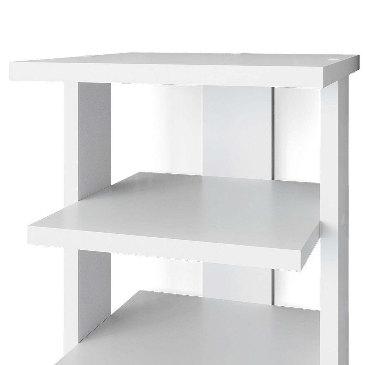 SCHUHSCHRANK Sara Weiß 26.7 x 110 cm - Weiß, Holzwerkstoff (26.7/110/27.7cm) - Vicco