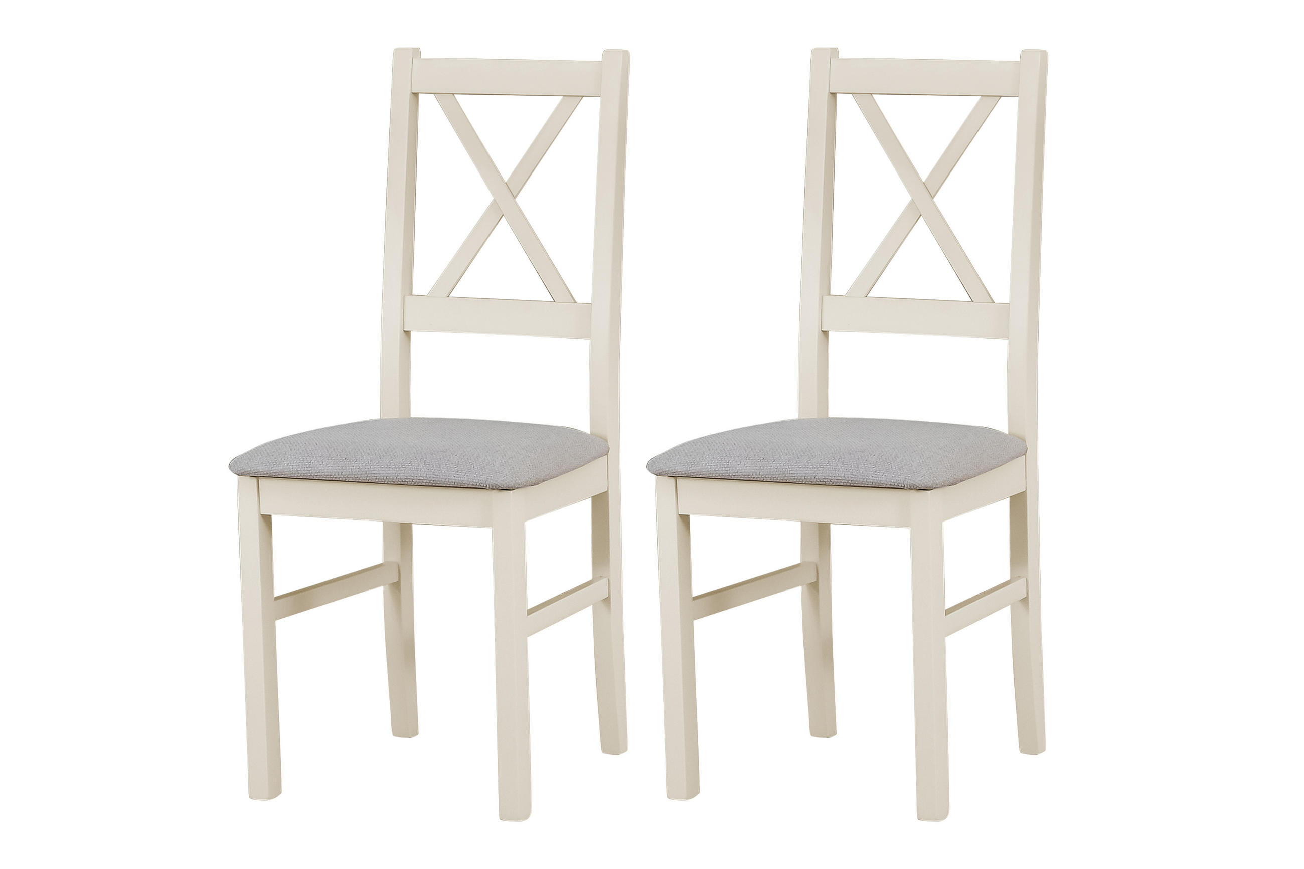 STUHL Nilo 10 (2er Set) - Grau/Cappuccino, Holz (43/94/40cm) - Leaf Design
