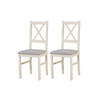 STUHL Nilo 10 (2er Set) - Grau/Cappuccino, Holz (43/94/40cm) - Leaf Design