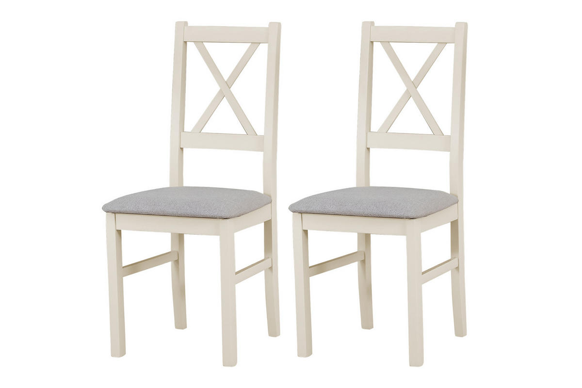 STUHL Nilo 10 (2er Set) - Grau/Cappuccino, Holz (43/94/40cm) - Leaf Design