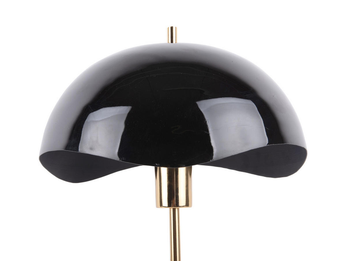 TISCHLAMPE Waved Dome 30/30/56 cm - Schwarz, Metall (30/30/56cm) - Leitmotiv