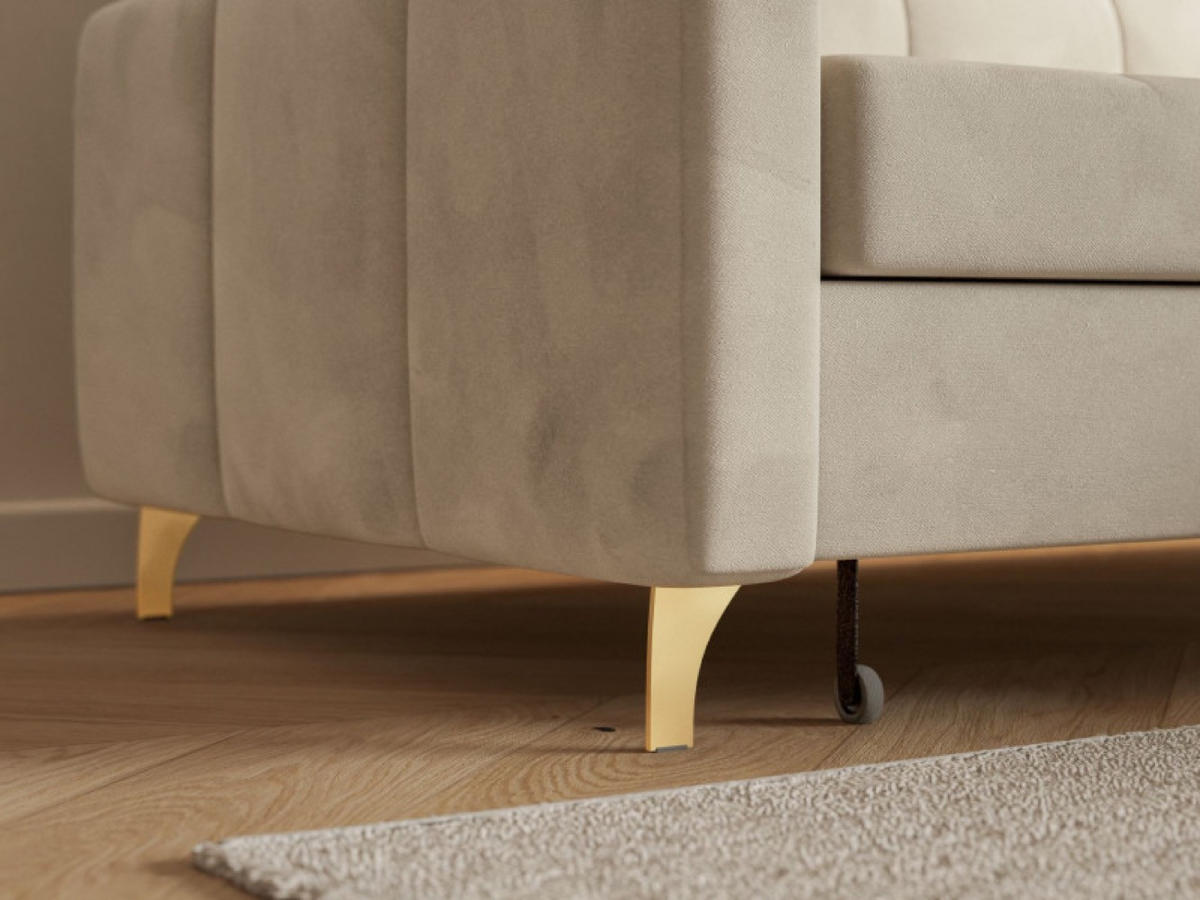 ECKSOFA Creme BAMBINO Mit Verstellbaren Kopfstützen Rechts - Beige/Creme, Textil (174/223cm) - Sepro Meble