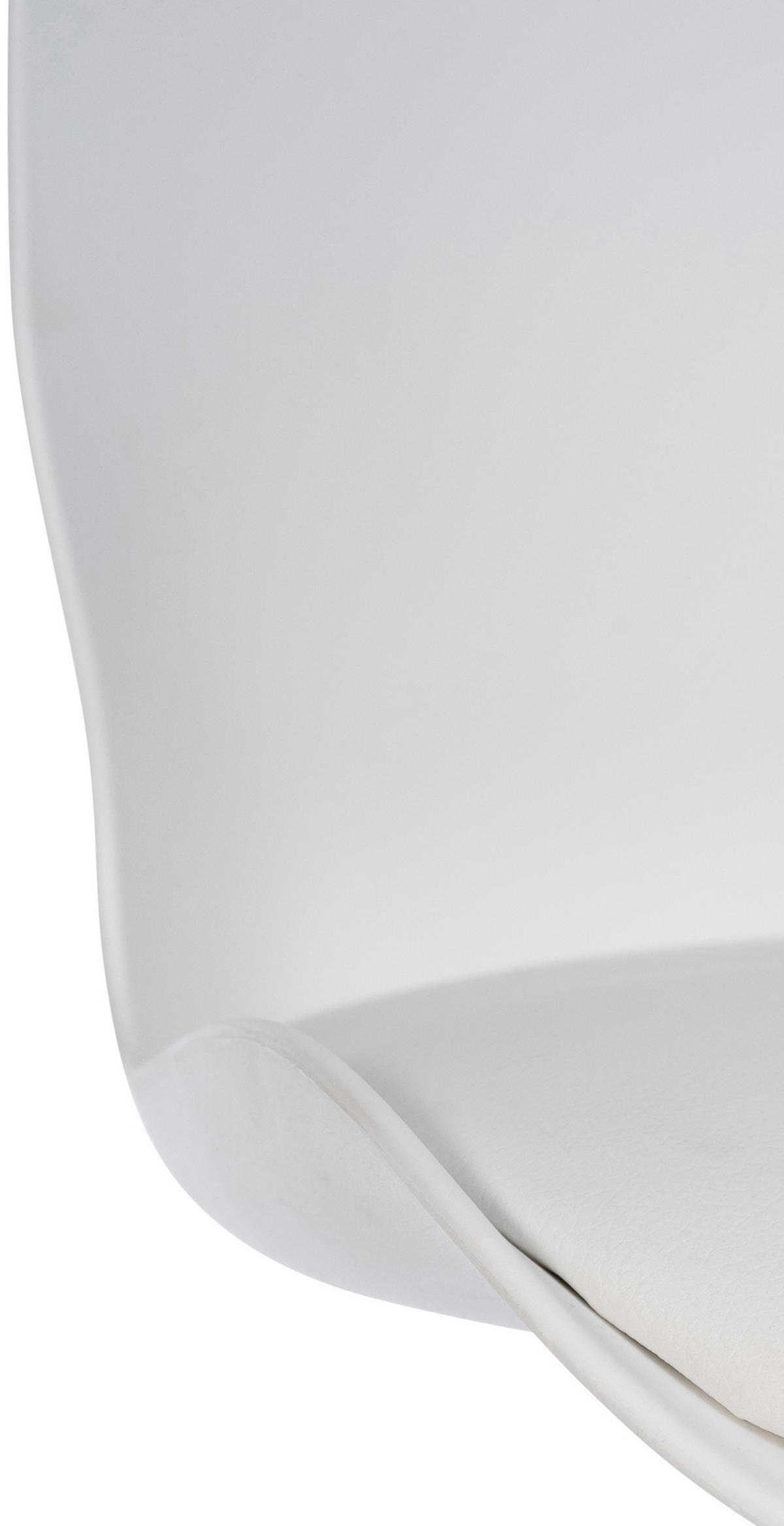 BARHOCKER Gilian Kunststoff weiß - Chromfarben/Weiß, Kunststoff/Metall (39/102/42cm) - TPFLiving