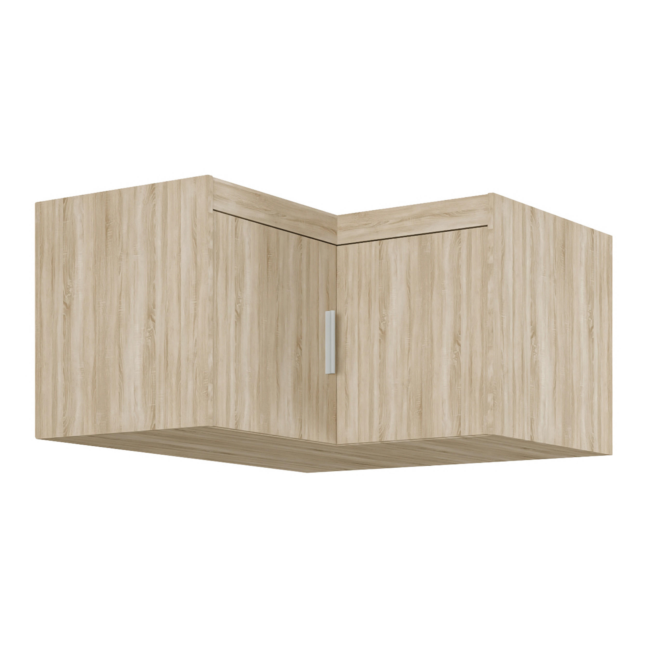 AUFSATZSCHRANK Storicos Sonoma Eiche 97,8/55/97,8 cm - Modern, ideal für Ecken - Beige, Holzwerkstoff/Kunststoff (97.8/55/97.8cm) - AX Living