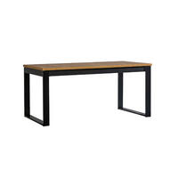 ESSTISCH rechteckig Eiche Wotan Schwarz ausziehbar - Eiche Wotan/Schwarz, Holzwerkstoff (90/240/77cm) - designimpex