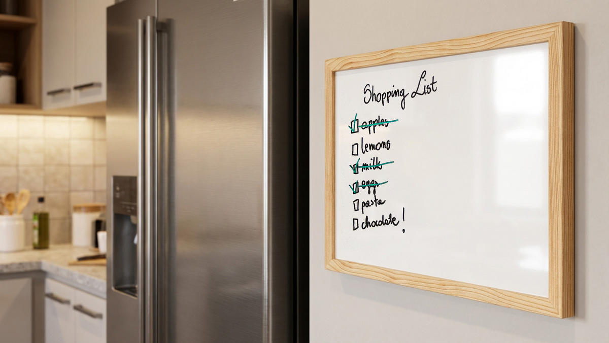 WHITEBOARD Magnetisch mit Naturholzrahmen 30x40cm - Weiß, Metall (30/40/1.5cm) - ALLboards
