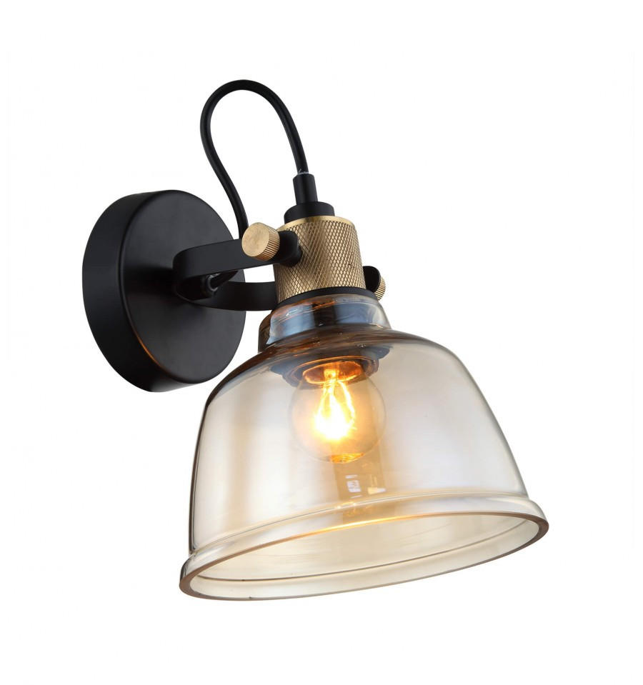 WANDLEUCHTE Linz, Bernstein, 25cm - Bernsteinfarben, Metall (16/25/21cm) - KOSILUM