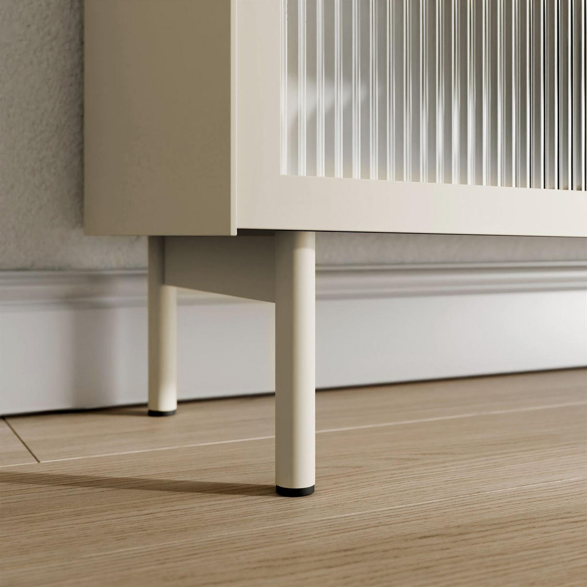 VITRINE LINEA mit LED-Beleuchtung Kaschmir - Kaschmir, Holzwerkstoff (82/195/39cm) - Lookway