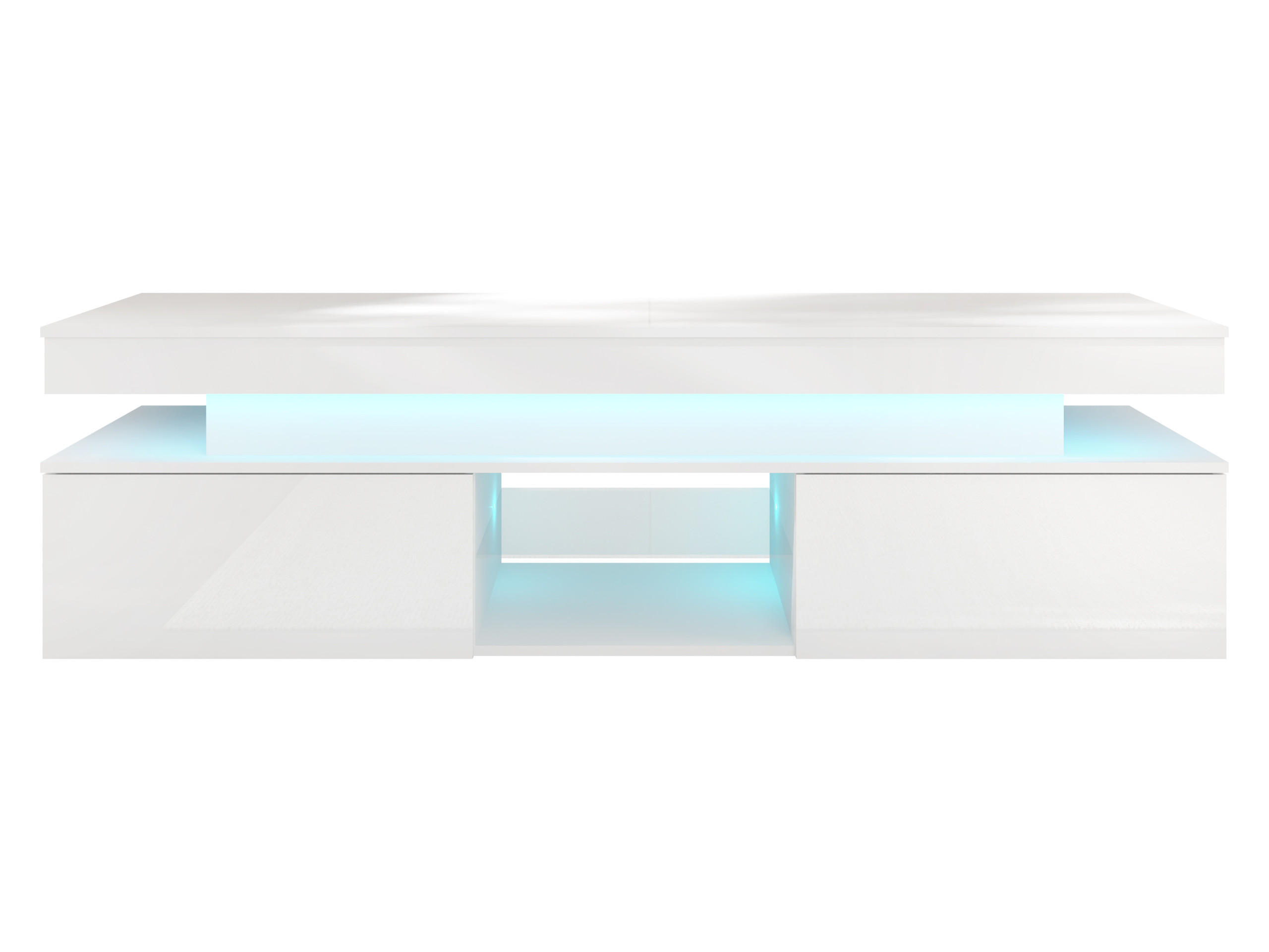 Mirjan24 Tv-Lowboard Weiß 190x54x39 cm