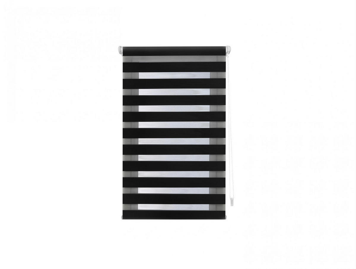 ROLLO Polyester Transluzent SCHWARZ 37x180 - Schwarz, Textil (37/180/1cm) - Purline