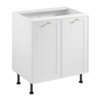 UNTERSCHRANK D80 – Sorento Weiß – Weiß - Weiß, Holzwerkstoff (80/87/52cm) - ROYAL24_MARKT